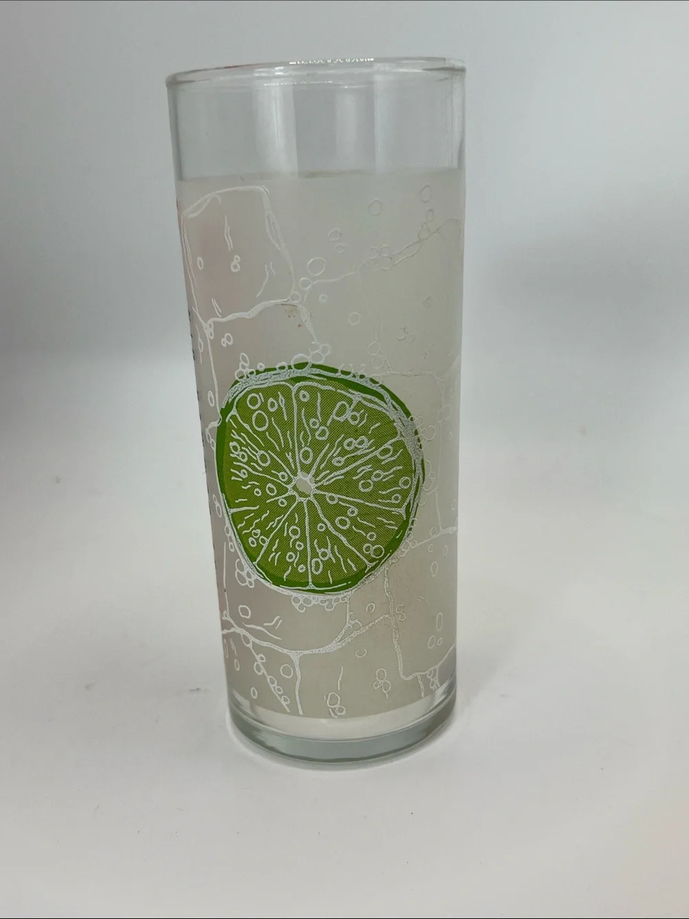 BEEFEATER The Summer Gin White & Green High Ball Glass. 6” Tall